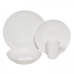 Darby Home Co Floriana Porcelain Coupe 16 Piece Dinnerware Set, Service for 4 DRBH4320